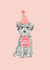 Cute Birthday Card - Dog - Party Hat - Happy Birthday created by Louise Tiler