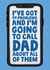 99 problems and im going to call dad about all of them fathers day card created by Studio Doodles