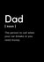 Dad definition card created by Gemma Clark 