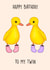 Happy Birthday to my twin card created by Poppy & Mabel