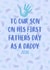 First Father’s Day Card for Son – Cute New Dad – Baby Footprints created by Parsy Designs