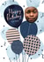 balloons face Birthday Personalised Photo Card 11857 created by Evie Garnett Designs