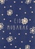 Eid Mubarak | Flowers Blue Card created by BYBAMBY