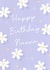 Floral and speckle print happy birthday Nanna card created by The Girl Next Draw Cards