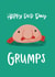 Grumpy Blob Fish Funny Father's Day Card created by Lucy Maggie Designs