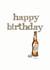 Happy Birthday Dad beer bottle card created by Helen Leslie Illustrator