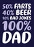 100% Dad Card for Dad created by Dean Morris Cards