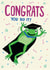 Graduation frog congratulations design created by Pencilface