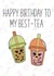 Bubble tea bestie card created by Made You Blush
