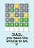 Cute Fathers Day Card / Birthday Card - Dad - Wordle - Dad You Mean The Worldle To Me created by Mrs Best Paper Co.