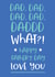 Dad Dad Dad funny Father's day card from a child created by Word Up Creative