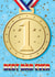 Best Dad Ever Gold Medal Winner Father's Day Card created by Slinkeee Illustration