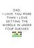Funny Fathers Day Card - Dad - Wordle - I Love You More Than I Love Getting The Wordle In Under Four Guesses created by Oh, Laura