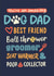Funny Typography Fathers Day Card / Birthday Card - Dog Dad - You're An Amazing Dog Dad Best Friend Ball Thrower Groomer Seat Warmer Poop Collector created by Jon Hall Design