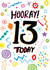 Hooray! 13 today birthday card created by Pencilface
