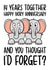 Ivory 14 Year Anniversary Card created by TeePee Creations