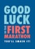 First marathon good luck card created by Rebecca Prinn
