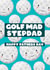 Golf Mad Stepdad Father's Day Card for Stepfather created by Bev O'Connor || @oconnordesign