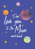 Love you to the moon and back card created by Lauren Gamble