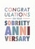 Congratulations on sobriety anniversary card created by Rebecca Prinn