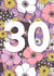 30th birthday retro floral card created by Rebecca McConnachie