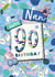 Floral Nan 90th birthday card created by Rebecca Prinn