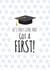 Funny First Class Graduation Card for Him created by whimsical AF