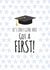 Funny First Class Graduation Card for Him created by whimsical AF