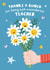 Pretty Teacher Thank You Card - Teacher - Daisies - Thanks A Bunch For Being Such A Wonderful Teacher created by Macie Dot Doodles