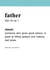 Funny Father Definition Fathers Day Card - Dad - Noun - Someone Who Gives Good Advice, Is Great At Killing Spiders And Making Bad Jokes created by Beth Ross