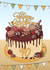 90th Birthday chocolate cake card created by Evie Garnett Designs