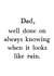 Funny Typography Fathers Day / Birthday Card - Dad - Well Done On Always Knowing When It Looks Like Rain created by Very British Problems