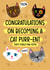 Congratulations On Becoming A Cat Purr-ent! created by Holly Bushnell Illustration