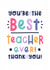 Best teacher ever thank you card created by Joanne Hawker
