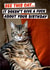 Rude Birthday Card - Cat - See This Cat It Doesn't Give A Fuck About Your Birthday created by Dean Morris Cards