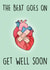 The beat goes on - Get well soon card - Open heart surgery card created by Prickly Cards
