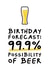 Birthday Beer Forecast created by Waffle & Faff
