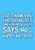 Funny dad birthday card - heartfel - says yes when mum says no created by @EmilySwallow