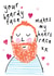 Cute Ginger Beard Anniversary Card / Valentines Day Card - Your Beardy Face Makes My Heart Race created by Bow & Bell