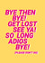 Bye Then Get Lost Leaving Card created by Jane Katherine Houghton