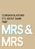 Mrs & Mrs congratulations created by Sean David Cards
