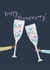 Modern Anniversary Illustrated Champagne Card - Happy Anniversary! created by Laura Pantony