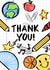 SCHOOL DOODLE THANK YOU CARD created by MOUSE CARDS