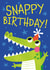 Children's Happy Snappy Birthday Card created by Mel Draws