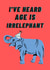 Elephant Birthday Irrelephant Card Friend Pun Funny created by ver.on.icaa & visuals