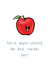 A cute apple pun card for favourite teacher created by The Taste Buds