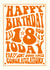 Retro Style 18th Birthday Card created by Cloud Cuckoo Design
