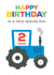 Cute Blue Tractor Birthday card for Son for 2nd Birthday  created by Hello Fridays Studio