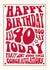 Retro Style 40th Birthday Card created by Cloud Cuckoo Design