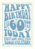 Retro Style 60th Birthday Card created by Cloud Cuckoo Design